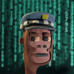 Claymation Police Officer in Matrix