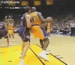 Kobe Bryant dunk and fall