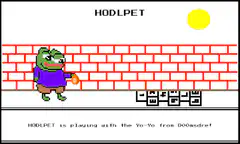 HODLPET playing with a yo-yo