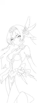Anime girl with butterfly hair accessory