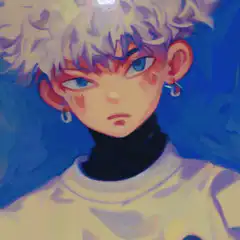 Anime boy lightning glitch