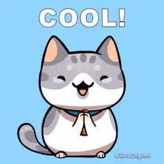 Cool Cat with Mustache