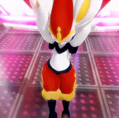Scrafty dancing on a disco floor