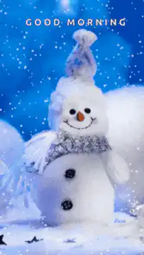 Good Morning Snowman GIF
