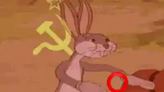 Soviet Rabbit with Hammer and Sickle
