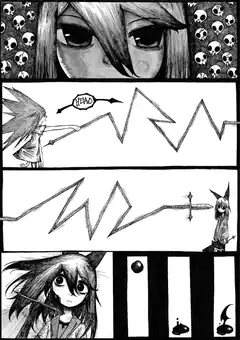 anime girl with sword and heartbeat