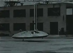 Vintage flying saucer vehicle test