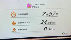 Fitness tracker stats screen