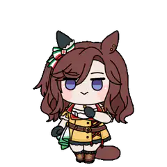 Chibi horse girl with arms crossed