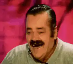Man with laser eyes