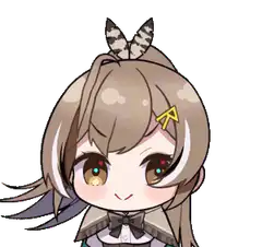 Chibi girl with cat ears blinking