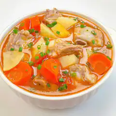 Bowl of hearty meat and vegetable stew