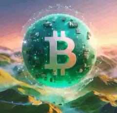 Bitcoin globe with circuit board