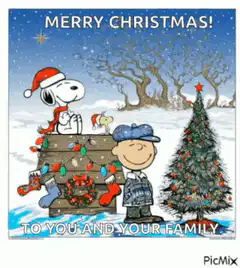 Snoopy and Charlie Brown Merry Christmas