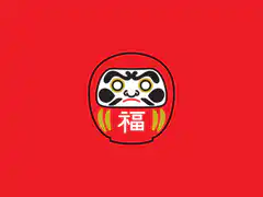 Daruma doll with blinking eyes