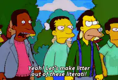 Lenny makes litter out of literati
