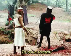 Tis but a scratch