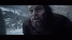 Leonardo DiCaprio freezing in snow