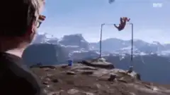 Man does backflip off cliff