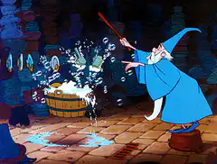 Sorcerer's Apprentice washing dishes