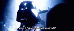Darth Vader asking about Padme