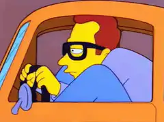 Ned Flanders driving car