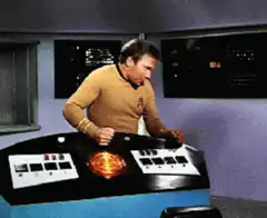 James T. Kirk screaming at the console