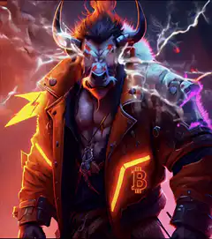 Bitcoin bull with lightning