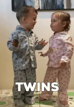 twins in pajamas