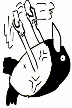 Totoro legs up