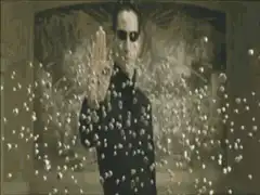 Neo stops bullets with his hand