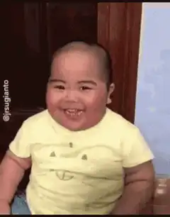 Baby laughing hysterically