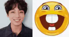 Jungkook face morphs into emoji