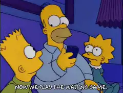 Homer Simpson playing the waiting game