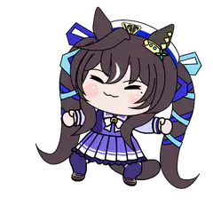 chibi horse girl dancing