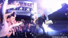 Concert crowd surfer
