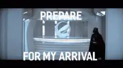 Darth Vader walks in with stormtroopers
