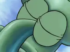 Squidward's bloodshot eyes