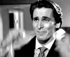 Christian Bale pointing fingers