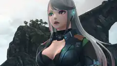 Anime girl in sci-fi armor