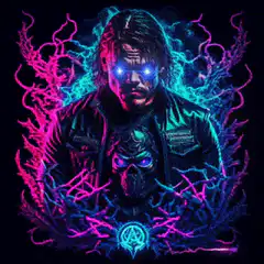 Neon Stranger Eyes Laser Beams