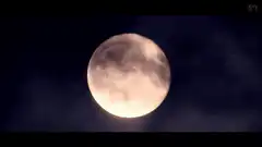 Full moon in night sky