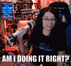 Girl lifting dumbbell asking am i doing it right