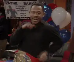 Martin Lawrence laughing and dancing