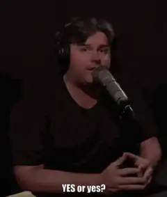 Man asking YES or yes?