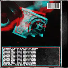 Chainsaw City CD cover with burning money