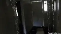 Soldier falls through window