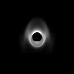 black hole with glowing accretion disk