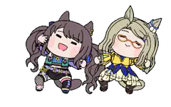 chibi girls dancing