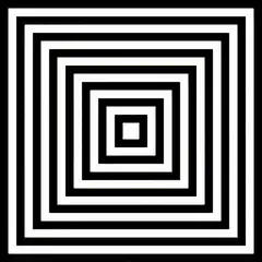 black and white concentric squares